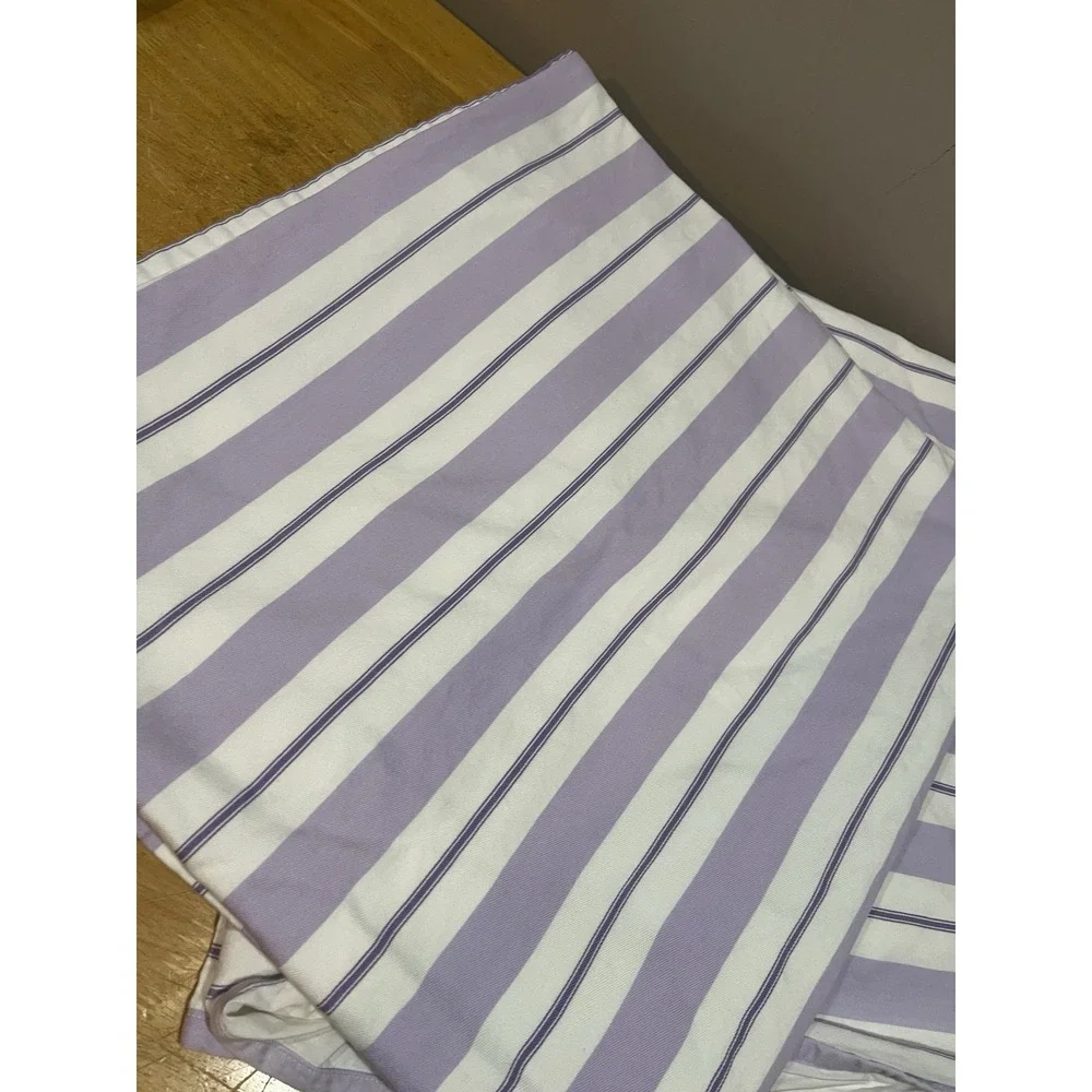 Pottery Barns Kids Spring Stripe Purple‎ White 2 Panels Curtain Lined 42x90